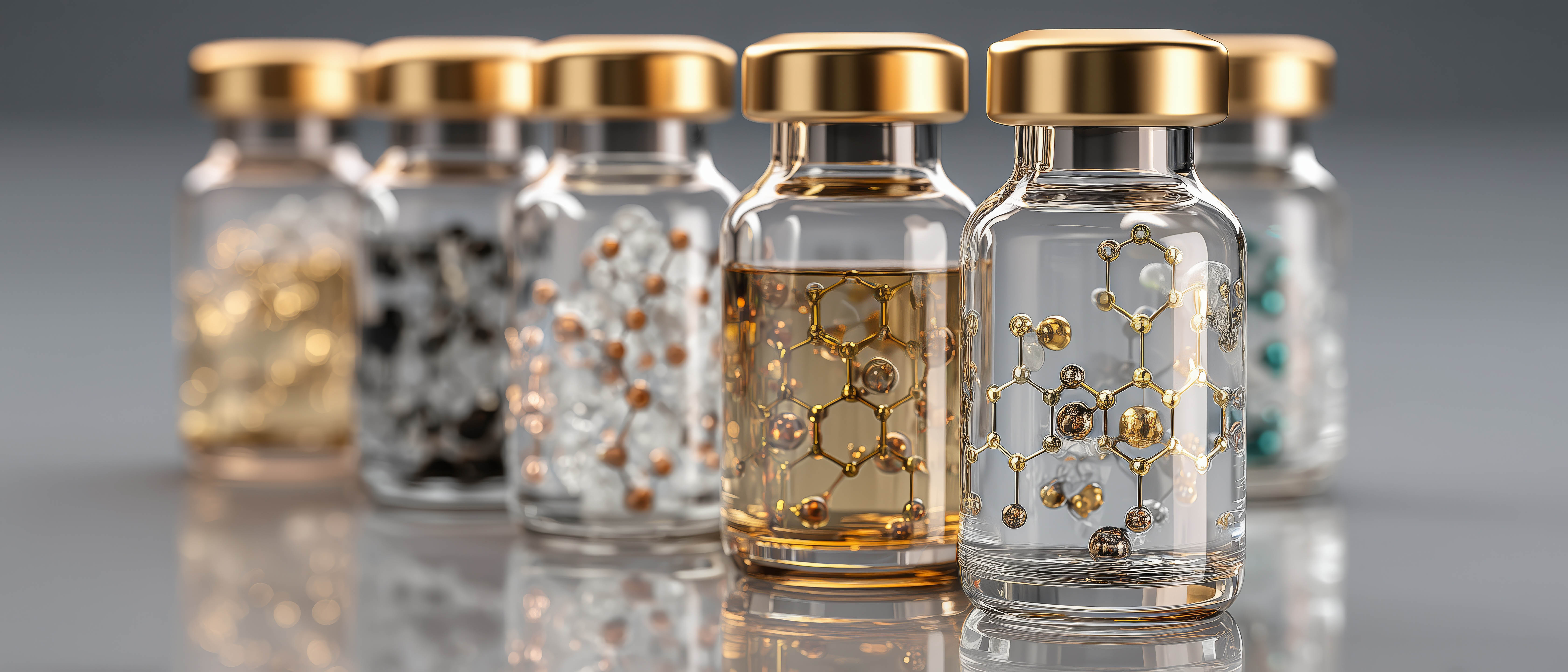 Innovative transparent peptide molecules in vials demonstrate biotechnology for advanced anti aging skincare solutions --chaos 5 --ar 7:3 --v 7 Job ID: 6f22956d-4425-471b-9ab1-3f8a58097041